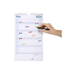 Sasco 2026 Family Planning 410x250mm Month To View Wall Calendar