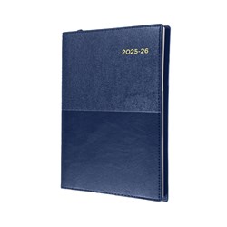 Collins Vanessa A4 Week To View 1hr Blue 24/25 Financial Year Diary