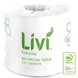 Livi Basics Toilet Paper Rolls 2 ply 700 Sheets-7004