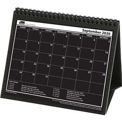 Sasco 2026 210x180mm Month To View Desk Calendar