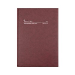 Collins 2027 Burgundy A4 140/15 Day To Page Early Edition Appointment Diary (Available April 2026)