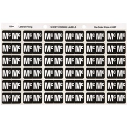 Avery Side Tab Alphabetical Colour Coding Label Mc
