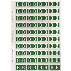 Avery Series 4 Alpha Coding Label B Green