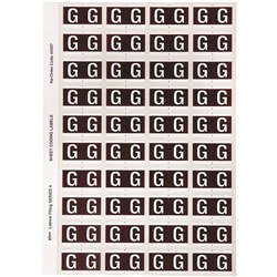 Avery Alphabet Coding Label G Side Tab 25x42mm Brown