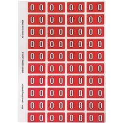 Avery Series 4 Numeric Coding Label #0 Red