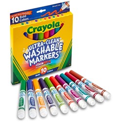 Crayola Broadline Washable Ultraclean Bright Assorted Pack of 10