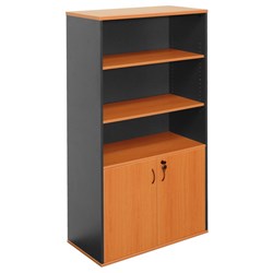 Rapid Worker Half Door Wall Unit 1800Hx900Wx450D Cherry and Ironstone