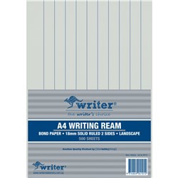Writer A4 Exam Paper 18Mm Solid Ruled Landscape