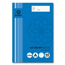 Olympic A4 48 Page 5mm Graph Exercise Book