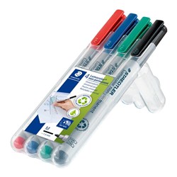Staedtler Lumocolor 315 4 Assorted Medium Non-Permanent OHP Marker