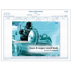 Book Hours & Wages Record Zions No.76M