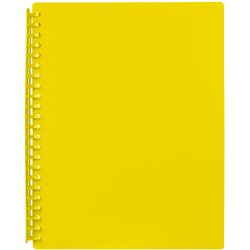 A4 Yellow 20 Pocket Refillable Display Book