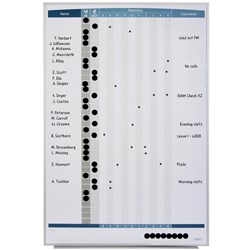 In/Out Board Quartet Matrix 36 Name Portrait 865X580mm