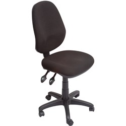 EC070 Small Seat Office Chair 3 Lever High Back Black Fabric Seat and Back