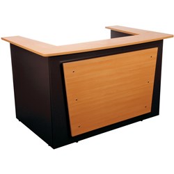 Reception Counter Logan 1800X1090 Beech/Ironstone