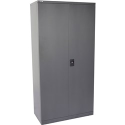 Go Stationery Cupboard Graphite Ripple H1830Xw910Xd450mm