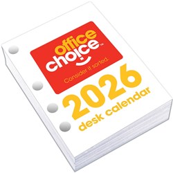 Office Choice 2026 Side Punch Calendar Refill