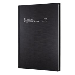 Collins Kingsgrove A4 Day to Page Black 25/26 Financial Year Diary