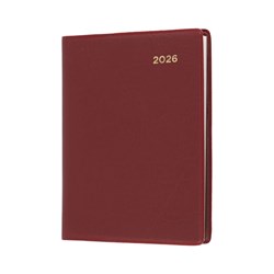 Collins 2026 Belmont 337P A7 Week To View Burgundy Diary With Pencil