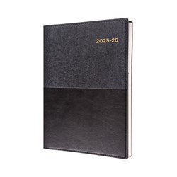 Collins Vanessa A5 Day To Page 1hr Black 25/26 Financial Year Diary