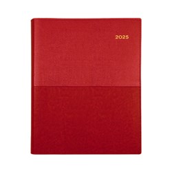 Collins 2025 Vanessa 325 A4 Short Week To View Red Diary