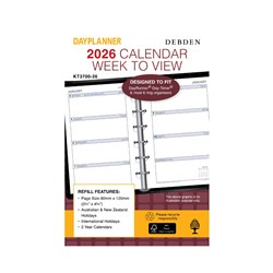 Debden 2026 Dayplanner Pocket Week To View Diary Refill