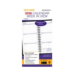 Debden 2026 Dayplanner Slimline Week To View Diary Refill
