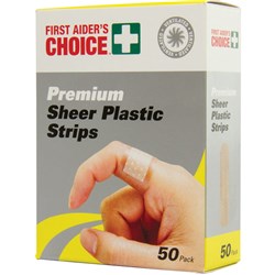 Trafalgar Premium 72x19mm Sheer Plastic Band Aid Strips
