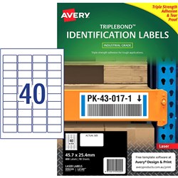 Avery White L6140 Ultra Heavy Duty Industrial Labels
