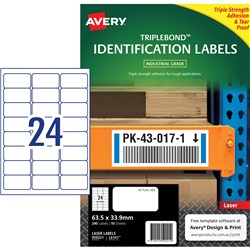 Avery White L6141 Ultra Heavy Duty Industrial Labels