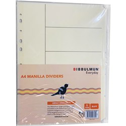 Bibbulmun A4 5 Tab Buff Board Dividers