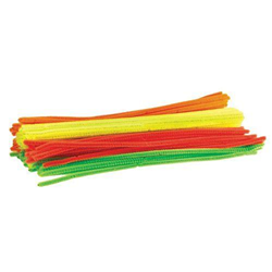 Chenille Stems Pipe Cleaners - Fluoro Neon Pack 100