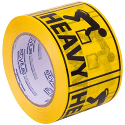 SP500 Heavy Label Tape BL/YL 75mm x 50m