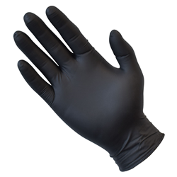 Black XX-Large Nitrile Powder Free Disposable Gloves