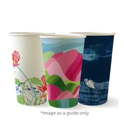 BioPak BC-16-Art Series 510ml/16oz Single Wall BioCup